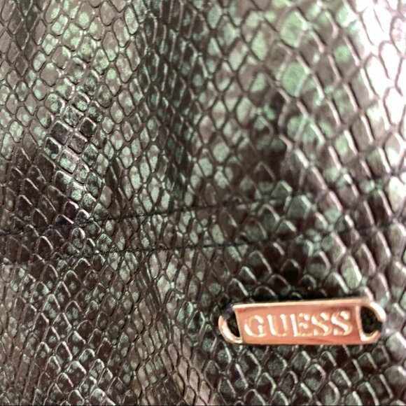 Guess Faux Snakeskin Jacket Vintage 90's Medium - Picture 14 of 14